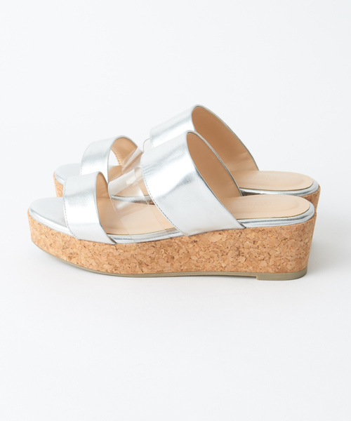 DISCOAT(ディスコート)の「3ベルトコルクウエッジサンダル(サンダル・レディース・ブラック/ブラウン/シルバー・SMALL/MEDIUM/LARGE)」の7枚目の写真