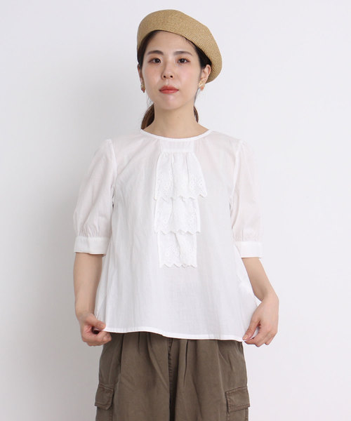 コム デ ウエーター Comme Des Garcons Comme Des Garcons レディース ブラウス ティーシャツ トップス Black Georgette Gathered Blouse Black Ezone Co Zm