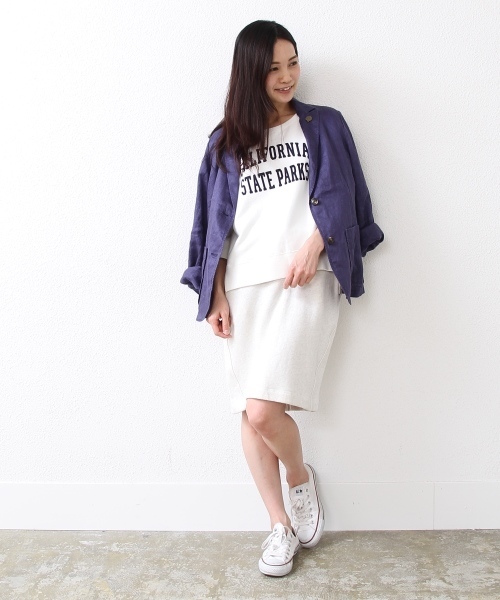 coen（コーエン）の「リネンテーラードジャケット（テーラードジャケット・レディース・オフホワイト/ネイビー・MEDIUM/LARGE）」の4枚目の写真