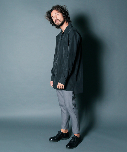Magine(マージン)の「【Magine】MODAL CHIFFON BIG SHIRTS BLOUSON:モダールシフォン ビックシャツ 19SS(シャツ/ブラウス・メンズ・ブラック/ネイビー/オリーブ/グレイッシュベージュ/ホワイト・44/46/48)」の9枚目の写真