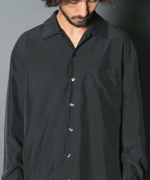 Magine(マージン)の「【Magine】MODAL CHIFFON BIG SHIRTS BLOUSON:モダールシフォン ビックシャツ 19SS(シャツ/ブラウス・メンズ・ブラック/ネイビー/オリーブ/グレイッシュベージュ/ホワイト・44/46/48)」の15枚目の写真
