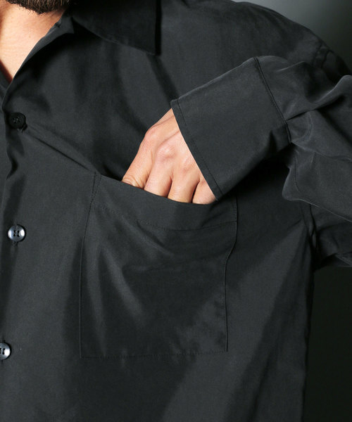 Magine(マージン)の「【Magine】MODAL CHIFFON BIG SHIRTS BLOUSON:モダールシフォン ビックシャツ 19SS(シャツ/ブラウス・メンズ・ブラック/ネイビー/オリーブ/グレイッシュベージュ/ホワイト・44/46/48)」の16枚目の写真