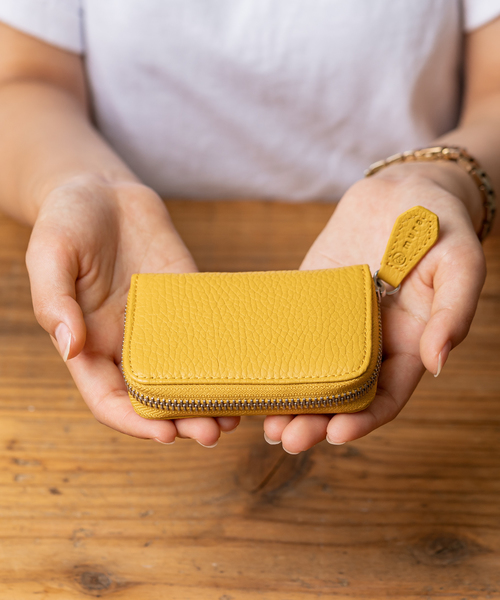 MURA（ムラ）の「イタリア製シュリンクレザー スキミング防止 じゃばら コンパクト カードケース（カードケース・レディース・ブラック/グレー/イエロー/オレンジ/グリーン・FREE）」の19枚目の写真