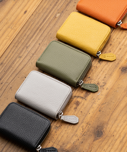 MURA（ムラ）の「イタリア製シュリンクレザー スキミング防止 じゃばら コンパクト カードケース（カードケース・レディース・ブラック/グレー/イエロー/オレンジ/グリーン・FREE）」の9枚目の写真