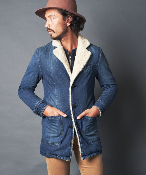 Magine（マージン）の「Magine:DENIM BOA QUILTING COAT デニム ボア 