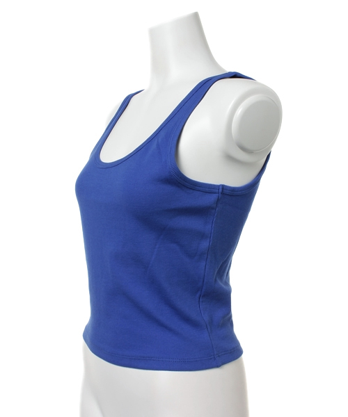 WEGO（ウィゴー）の「WEGO/テレコクロップドタンクトップ（タンクトップ・レディース・オフホワイト/ブラック/ブラック系その他/ライム/ブルー/チェック・FREE）」の8枚目の写真