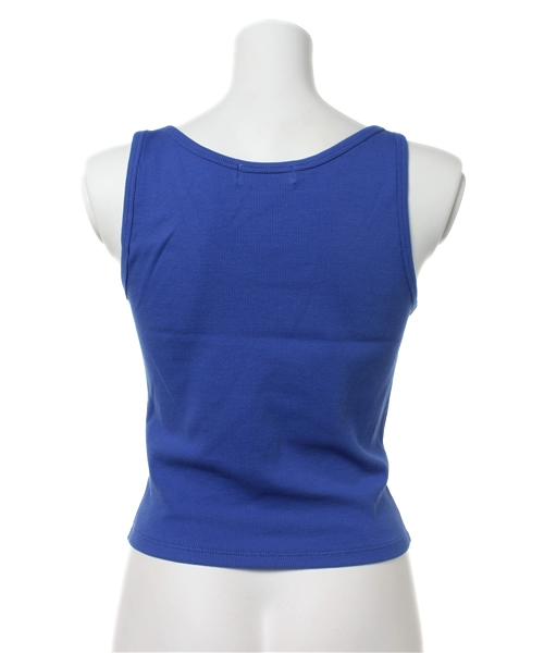 WEGO（ウィゴー）の「WEGO/テレコクロップドタンクトップ（タンクトップ・レディース・オフホワイト/ブラック/ブラック系その他/ライム/ブルー/チェック・FREE）」の9枚目の写真