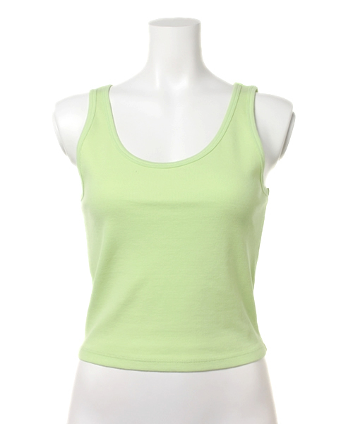 WEGO（ウィゴー）の「WEGO/テレコクロップドタンクトップ（タンクトップ・レディース・オフホワイト/ブラック/ブラック系その他/ライム/ブルー/チェック・FREE）」の13枚目の写真