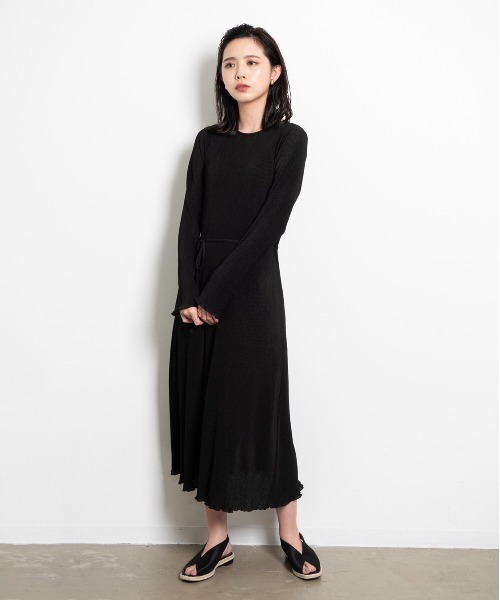 Aunt Marie's(アントマリーズ)の「AUNT MARIE'S シアーリブカットワンピース(ワンピース・レディース・ブラック/ライトグリーン/ナチュラル・FREE)」の5枚目の写真