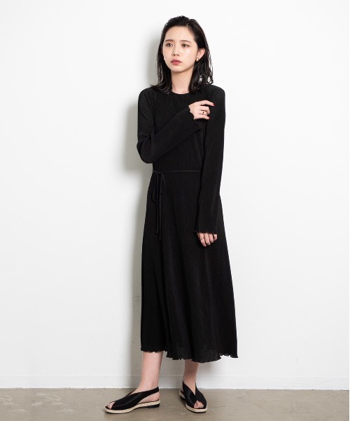 Aunt Marie's(アントマリーズ)の「AUNT MARIE'S シアーリブカットワンピース(ワンピース・レディース・ブラック/ライトグリーン/ナチュラル・FREE)」の18枚目の写真