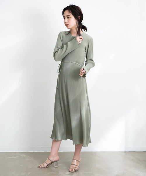Aunt Marie's(アントマリーズ)の「AUNT MARIE'S シアーリブカットワンピース(ワンピース・レディース・ブラック/ライトグリーン/ナチュラル・FREE)」の7枚目の写真