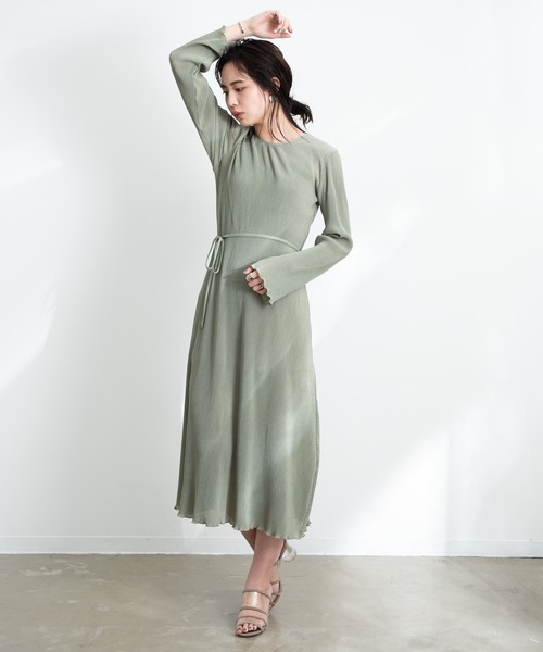 Aunt Marie's(アントマリーズ)の「AUNT MARIE'S シアーリブカットワンピース(ワンピース・レディース・ブラック/ライトグリーン/ナチュラル・FREE)」の20枚目の写真