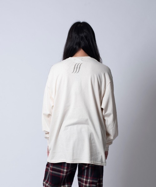 FUN/FOR/FICTION（ファンフォーフィクション）の「『FUN FOR FICTION』THE FICTION LS T（Tシャツ/カットソー・メンズ・オフホワイト/チャコールグレー・FREE）」の3枚目の写真