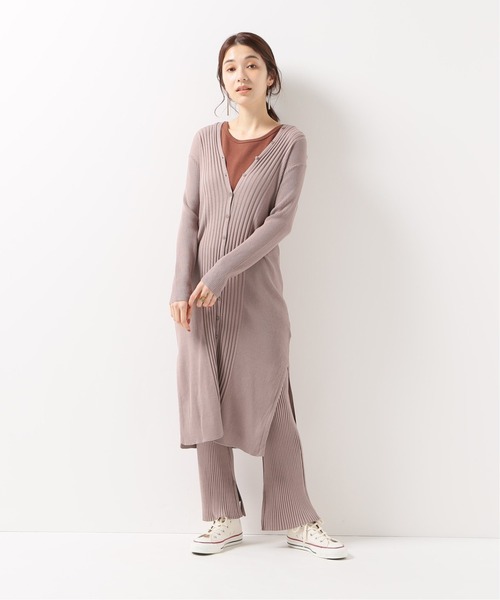 JOINT WORKS(ジョイントワークス)の「リブフレアパンツ(その他パンツ・レディース・ベージュ/パープル/ブラウン・FREE)」の4枚目の写真