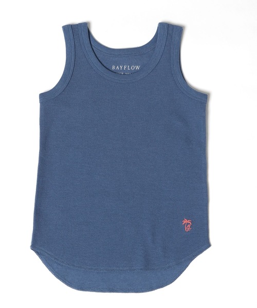 BAYFLOW（ベイフロー）の「[KIDS]ミニワッフルタンク（タンクトップ・キッズ・ホワイト/アクア/チャコール・SMALL/MEDIUM/LARGE/X-LARGE/XX-LARGE）」の6枚目の写真