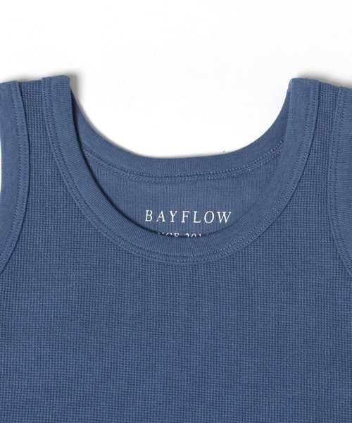 BAYFLOW（ベイフロー）の「[KIDS]ミニワッフルタンク（タンクトップ・キッズ・ホワイト/アクア/チャコール・SMALL/MEDIUM/LARGE/X-LARGE/XX-LARGE）」の7枚目の写真