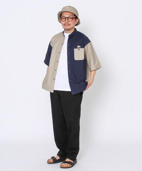 KELTY（ケルティ）の「KELTY(ケルティ)別注バンドカラー半袖シャツ(その他⇒WEB限定カラー)（シャツ/ブラウス・メンズ・ベージュ/その他1/ブラック/オリーブ・LARGE/MEDIUM/SMALL/X-LARGE）」の20枚目の写真