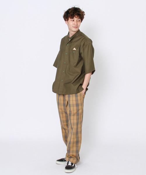 KELTY（ケルティ）の「KELTY(ケルティ)別注バンドカラー半袖シャツ(その他⇒WEB限定カラー)（シャツ/ブラウス・メンズ・ベージュ/その他1/ブラック/オリーブ・LARGE/MEDIUM/SMALL/X-LARGE）」の9枚目の写真