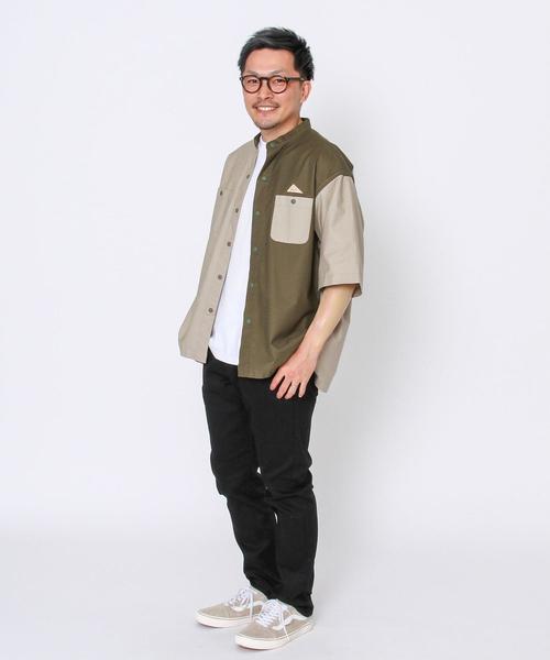 KELTY（ケルティ）の「KELTY(ケルティ)別注バンドカラー半袖シャツ(その他⇒WEB限定カラー)（シャツ/ブラウス・メンズ・ベージュ/その他1/ブラック/オリーブ・LARGE/MEDIUM/SMALL/X-LARGE）」の10枚目の写真