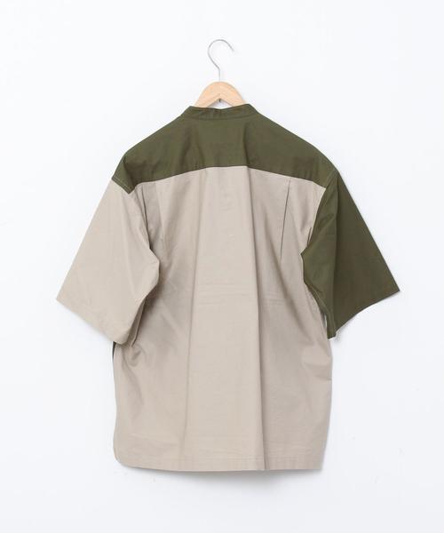 KELTY（ケルティ）の「KELTY(ケルティ)別注バンドカラー半袖シャツ(その他⇒WEB限定カラー)（シャツ/ブラウス・メンズ・ベージュ/その他1/ブラック/オリーブ・LARGE/MEDIUM/SMALL/X-LARGE）」の6枚目の写真