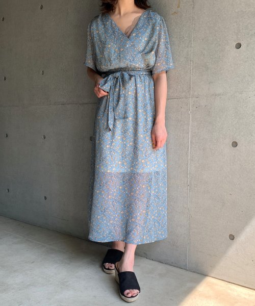 セール 柄カシュクールワンピース ワンピース Fun Trinity ファン トリニティー のファッション通販 Zozotown