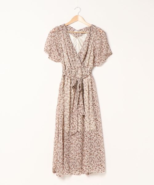 FUN.TRINITY（ファン トリニティー）の「柄カシュクールワンピース（ワンピース・レディース・アイボリー/ブラック/ブルー・M）」の6枚目の写真