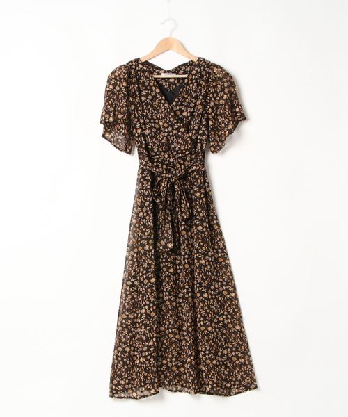 FUN.TRINITY（ファン トリニティー）の「柄カシュクールワンピース（ワンピース・レディース・アイボリー/ブラック/ブルー・M）」の7枚目の写真