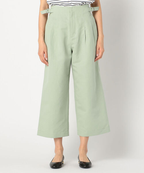 fredy repit（フレディレピ）の「C/Liツイルワイドクロップドパンツ（デニムパンツ・レディース・オフホワイト/ミント・38/36）」の3枚目の写真