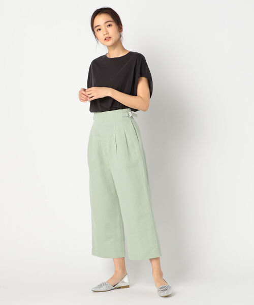 fredy repit（フレディレピ）の「C/Liツイルワイドクロップドパンツ（デニムパンツ・レディース・オフホワイト/ミント・38/36）」の13枚目の写真