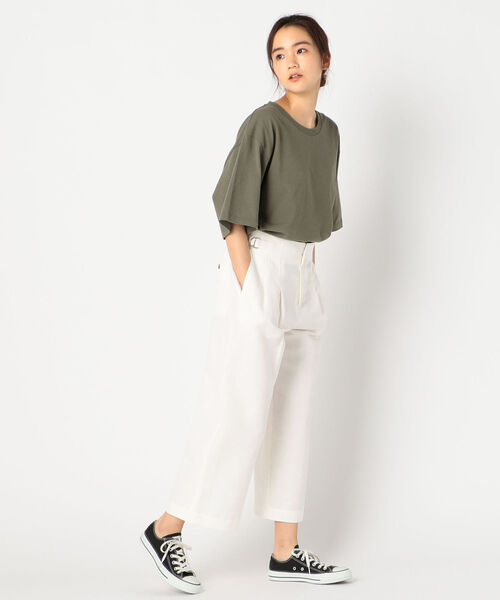 fredy repit（フレディレピ）の「C/Liツイルワイドクロップドパンツ（デニムパンツ・レディース・オフホワイト/ミント・38/36）」の17枚目の写真