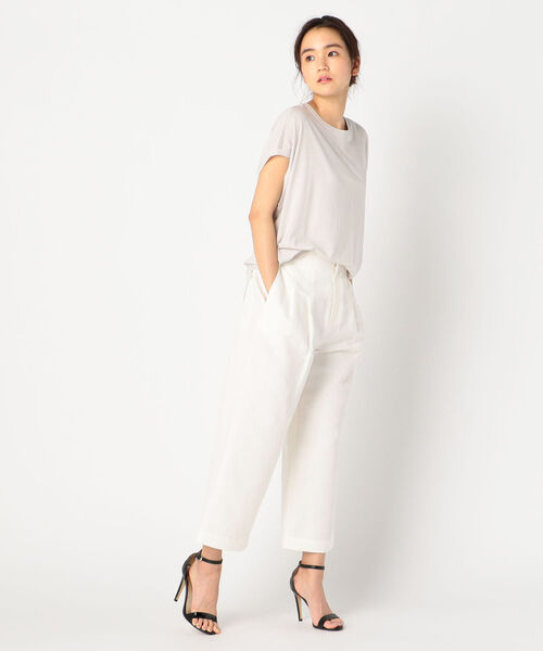 fredy repit（フレディレピ）の「C/Liツイルワイドクロップドパンツ（デニムパンツ・レディース・オフホワイト/ミント・38/36）」の18枚目の写真