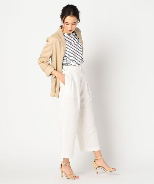 fredy repit（フレディレピ）の「C/Liツイルワイドクロップドパンツ（デニムパンツ・レディース・オフホワイト/ミント・38/36）」の21枚目の写真