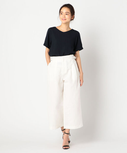 fredy repit（フレディレピ）の「C/Liツイルワイドクロップドパンツ（デニムパンツ・レディース・オフホワイト/ミント・38/36）」の22枚目の写真