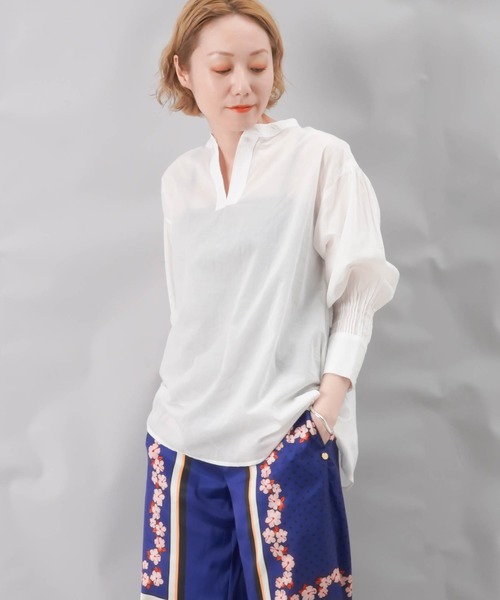 スーピマコットンピンタックブラウス シャツ ブラウス Luca Lady シャツ ブラウス Luca ルカ レディラックルカ のファッション Luca Lady Luck トップス Lc Lll