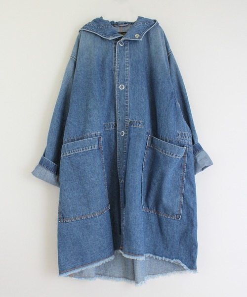 RNA（アールエヌエー）の「C0715 ＢＩＧフードコート（モッズコート・レディース・インディゴブルー/ブラウン/オレンジ・MEDIUM）」の3枚目の写真