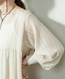 mystic | シアーストライプティアードワンピース(ワンピース)