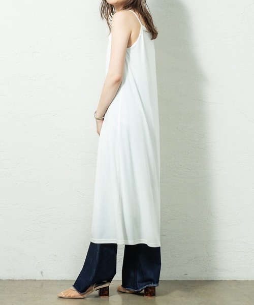 mystic(ミスティック)の「シアーストライプティアードワンピース(ワンピース・レディース・ブラック/ベージュ/カーキ・FREE)」の19枚目の写真