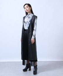 【完売品】HARE 2WAYフェイクレザースカート ブラック HARE（ハレ）の「【EDGY MODE SET UP対応】2WAYフェイクレザー