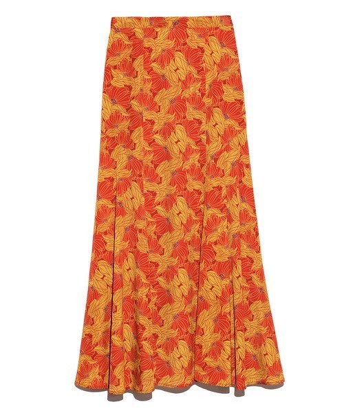 リリーブラウン　パネルレーススカート　オレンジ　美品 LILY BROWN（リリーブラウン）の「パネルレーススカート
