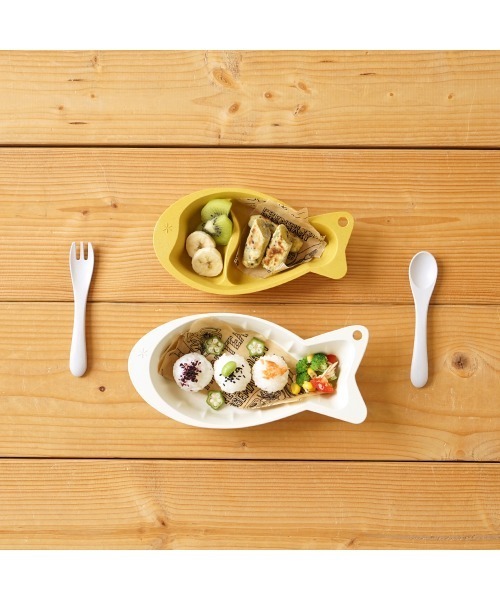 BOBO（ボボ）の「BOBO mamamanma＆go　おさかなプレートセット（マグ/哺乳瓶/お食事グッズ・キッズ・ライトカーキ/ピンク系その他・フリー）」の6枚目の写真