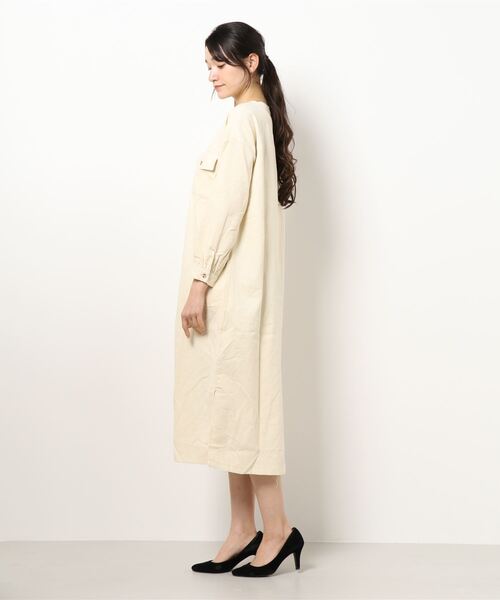 コーデュロイバンドカラーワンピース（ワンピース）｜KOBE LETTUCE