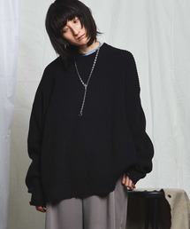 MAISON SPECIAL | 《ユニセックスアイテム》バルーンコットンプライムオーバークラッシュニットプルオーバー 【MAISON SPECIAL/メゾンスペシャル】(ニット/セーター)