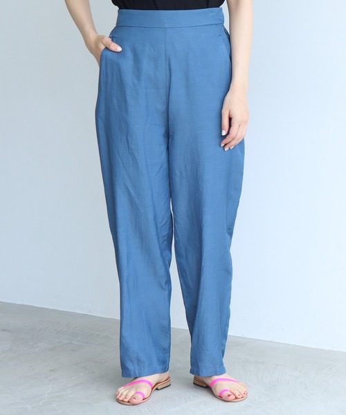 nitca（ニトカ）の「*◇C/CU/LIラチネバックシームパンツ（その他パンツ・レディース・グリーン/アイボリー/サックスブルー/ネイビー・FREE）」の4枚目の写真