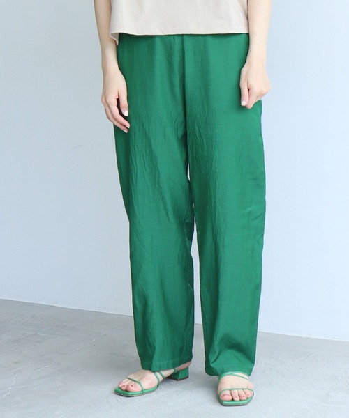 nitca（ニトカ）の「*◇C/CU/LIラチネバックシームパンツ（その他パンツ・レディース・グリーン/アイボリー/サックスブルー/ネイビー・FREE）」の3枚目の写真