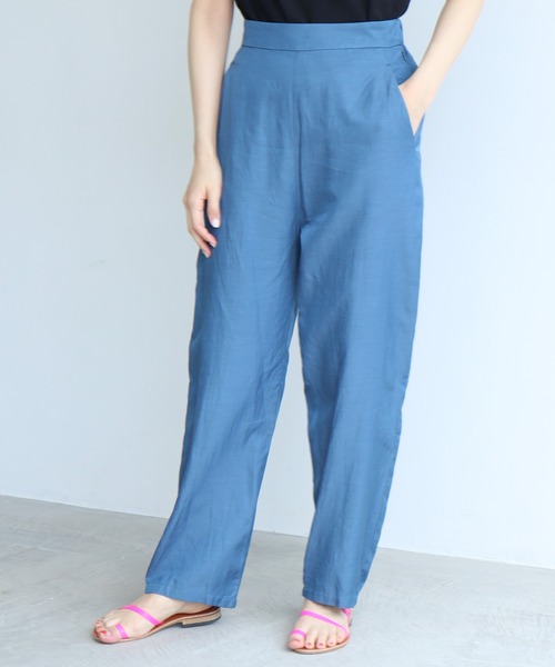 nitca（ニトカ）の「*◇C/CU/LIラチネバックシームパンツ（その他パンツ・レディース・グリーン/アイボリー/サックスブルー/ネイビー・FREE）」の5枚目の写真