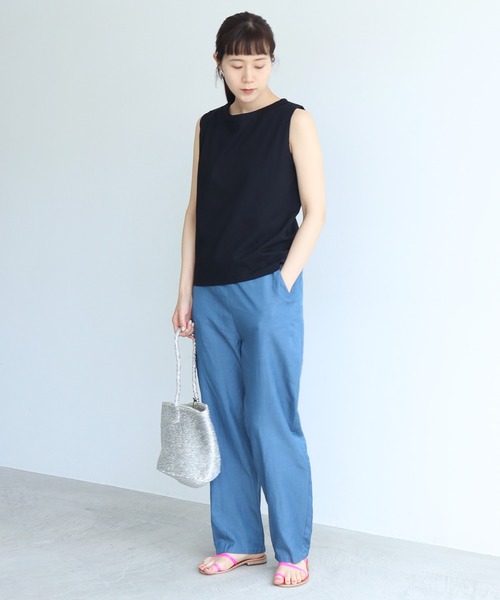 nitca（ニトカ）の「*◇C/CU/LIラチネバックシームパンツ（その他パンツ・レディース・グリーン/アイボリー/サックスブルー/ネイビー・FREE）」の13枚目の写真