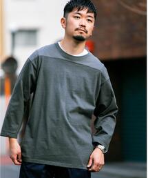 green label relaxing | ★ [ GLR/ lab ] ガーメントダイ フットボール Tシャツ 7分袖(Tシャツ/カットソー)