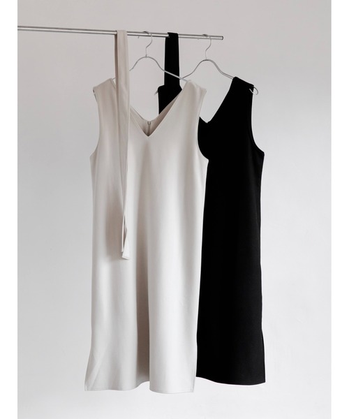 amel（エイメル）の「ベルトセットジャンパードレス（ワンピース・レディース・アイボリー・FREE）」の6枚目の写真