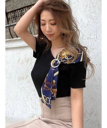 RESEXXY | アシンメトリースカーフトップス(ニット/セーター)