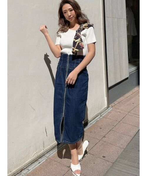 RESEXXY(リゼクシー)の「アシンメトリースカーフトップス(ニット/セーター・レディース・ホワイト/ブラック/ピンク・FREE)」の21枚目の写真